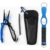 LINNHUE Best Aluminum Alloy Fishing Pliers Grip Set Fishing Tackle Gear Hook Recover Cutter Line Split Ring Fishing Accessories