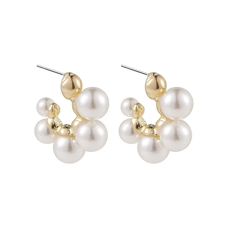 Elegant Celebrity Metal Korean Pearl Earrings For Woman Fashion Jewelry 2021 New Luxury Wedding Party Girl's Unusual Earrings - Image 5