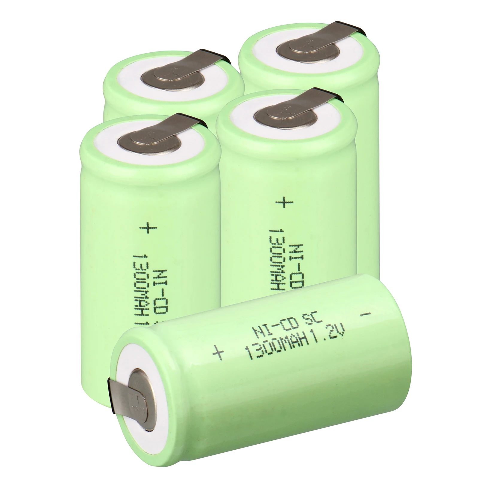 2~ 16PCS sub c sc аккумуляторная батарея nicd 1,2 v батарея 1300mAh ni cd аккумуляторные батареи 1,2 v зеленый