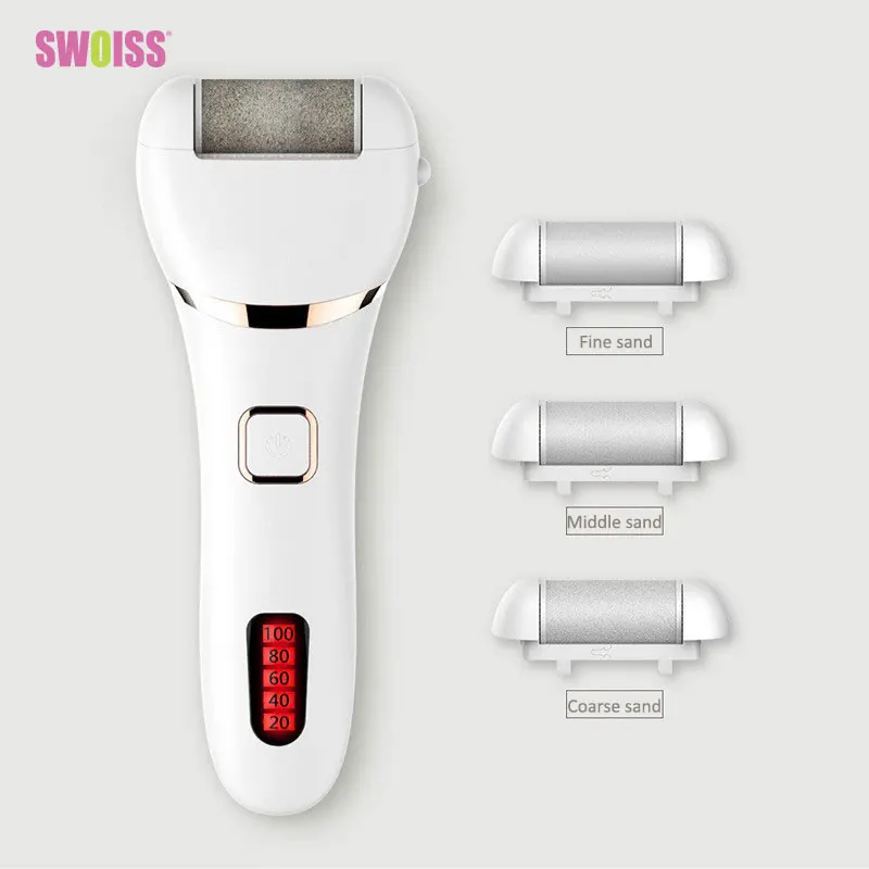 

SWOISS Electric Feet Skin Automatic Charging Type Foot Dead Skin Cleaner Woman Grinding Old File Pedicure Foot Scholl Care Tool