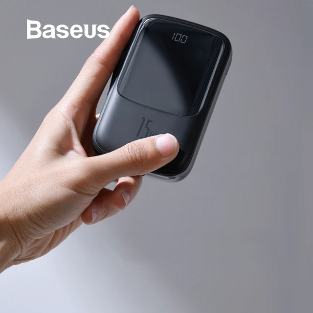 $US $16.96  Baseus 10000mAh Power Bank LED Display Fast Charge PowerBank With Cable Portable External Battery f