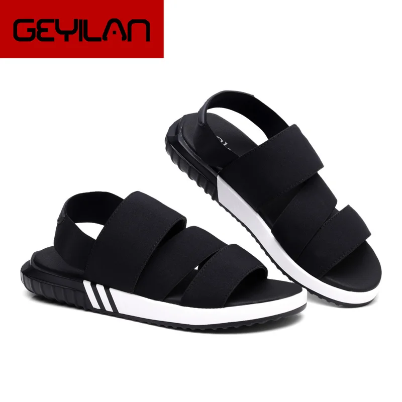 

2019 new couple sandals wild student casual shoes stretch cloth sandals large size men's classic beach shoes Sandalias 35--47