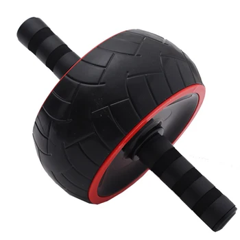 

Abdominal Roller Black TPR Silent Arm Waist Body Building Indoor Sports Fitness Equipment Belly Core Home Gym Muscle Training