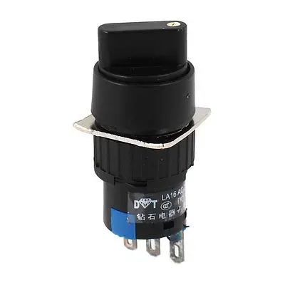 

AC250V 3A DC30V 5A Blue Head 3 Pin Momentary Rotary Selector Push Button Switch