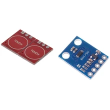 2Pcs Ttp223 Capacitive Press Switch Button Self-Lock Module & 1Pcs Bh1750Fvi Digital Light Intensity Sensor Module