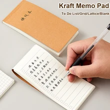 1Pcs Bolso Memo Pad Bloco de Notas Memorando Bloco de Notas de Papel Kraft Para Fazer A Lista Lista de Lágrima Note Pad Scrapbooking Papelaria