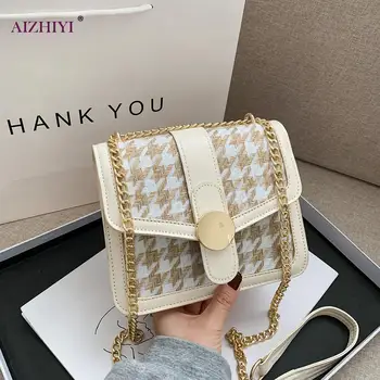 

Lady Lattice Pattern Shoulder Messenger Bag Totes Retro Leather Commuter Handbag Popular Simple Female Daily Bag