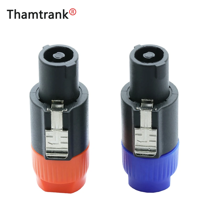 

2pcs 4pins speak-on male plug audio/video AV connector,NL4FC,blue&orange color available
