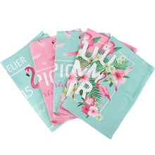 Lidan японский стиль моющийся льняной Настольный коврик для дизайна ногтей салонный маникюр практика Розовый фламинго узоры Подушка держатель для рук коврик