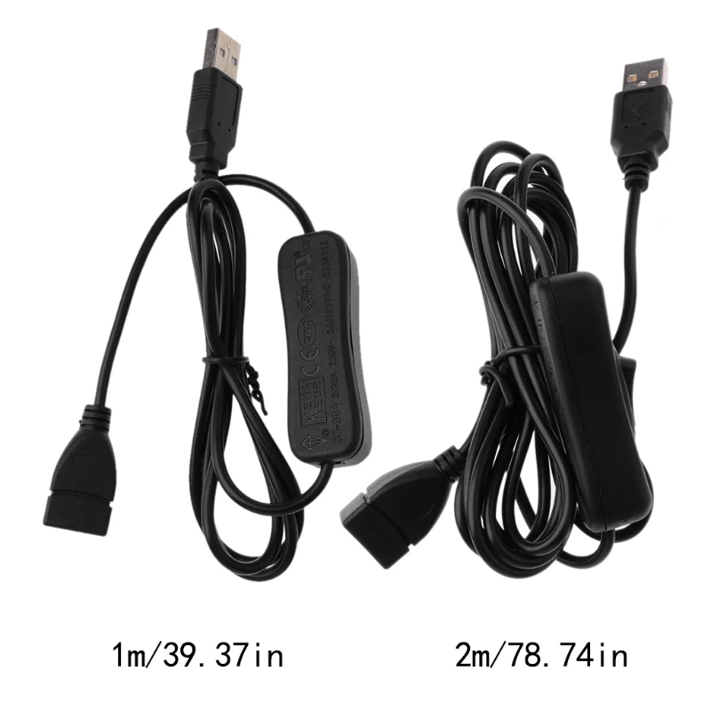 

Data Sync USB 2.0 Extender Cord USB Extension Cable With ON OFF Switch for PC USB Fan LED Lamp USB Charger Raspberry Pi
