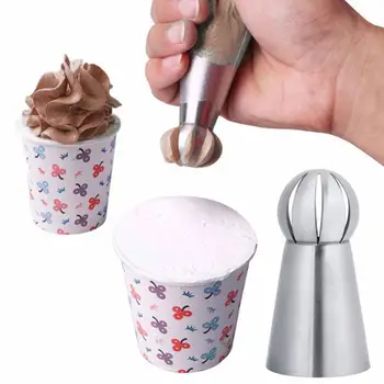 

Kitchen Accessories Cupcake Decoration Stainless Steel Russian Ball Torch Nozzles Flower Fondant Icing Piping Tips Cream Pastry