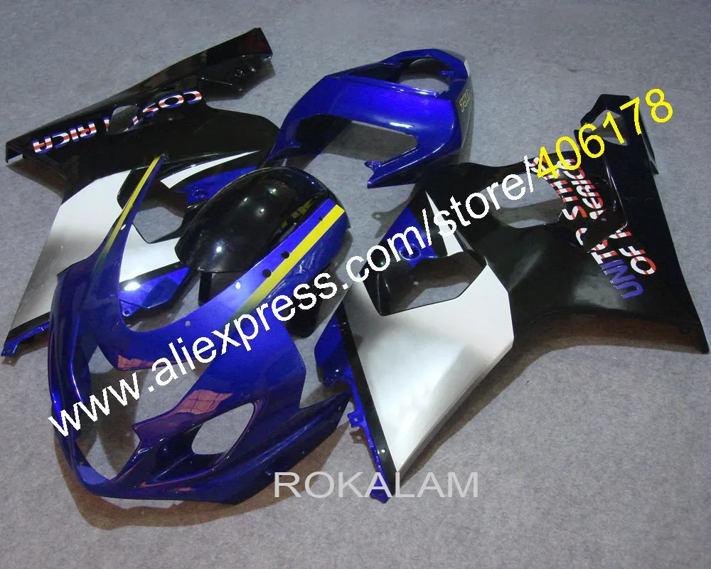 Для Suzuki обтекатель 2004 2005 GSX-R600 GSXR 750 600 04 05 GSXR600 K4 синий Черный серый цвет Обтекатель
