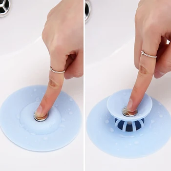 

Fowecelt Bathroom Accessories Kitchen Sink Strainer Drain Stopper Shower Drain Hair Catcher Floor Drain Cover Bath Plug