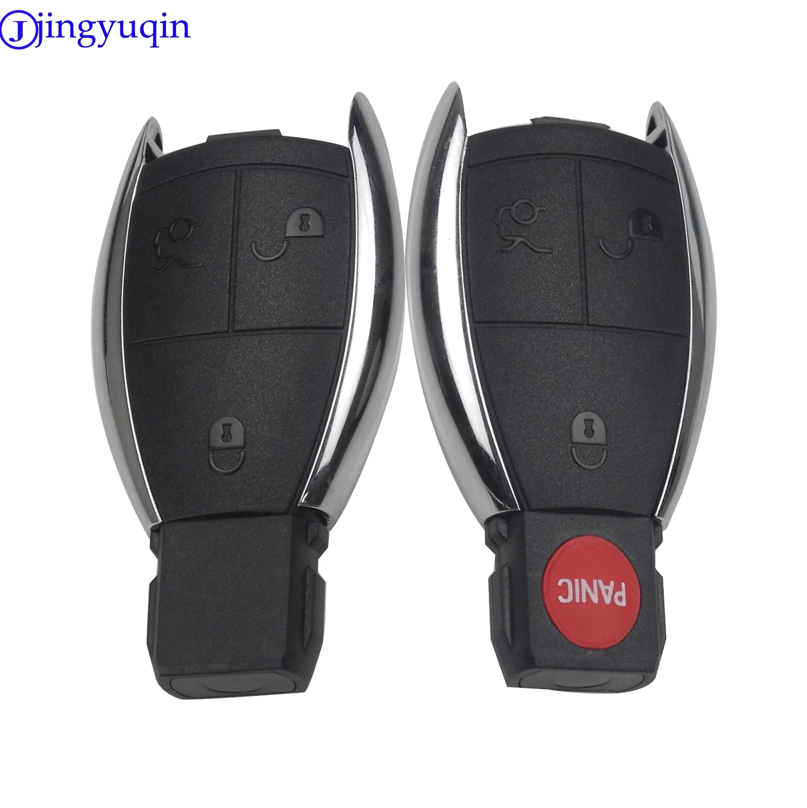 Jingyuqin 3/4 кнопочный дистанционный умный чехол для ключей Mercedes Benz C E S Class SL