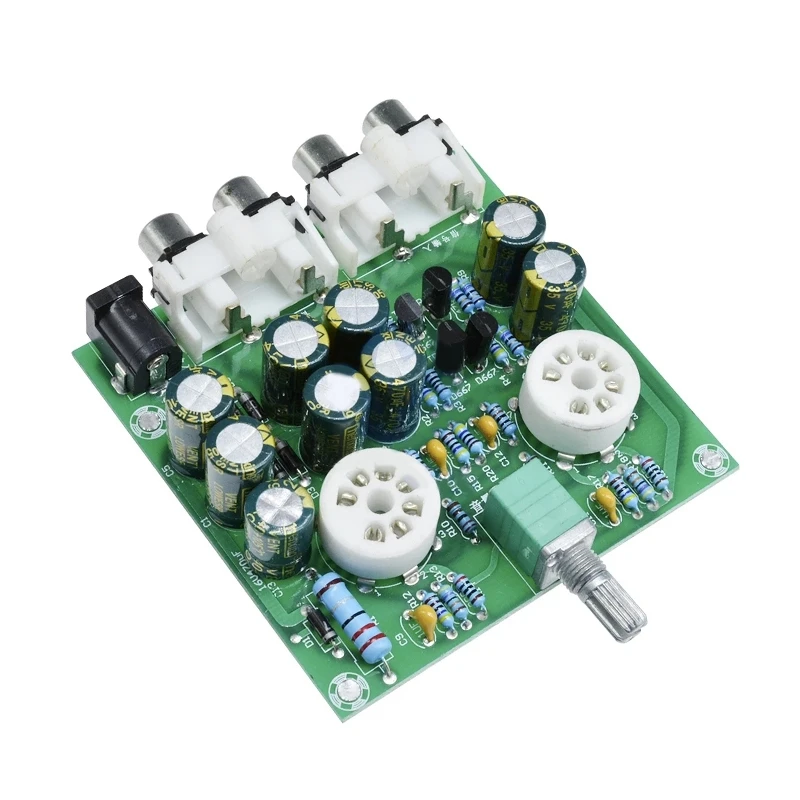 AC 12V 6J2 Tube Fever Pre Amplifier Preamp AMP Pre Amplifier Board Headphone Buffer Module Stereo Potentiometer Valve