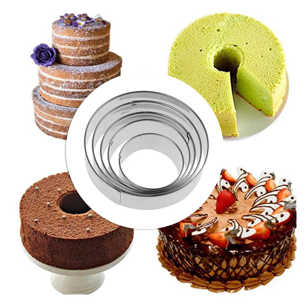 5 шт. формы для пирожных Еда Класс Нержавеющая сталь Диаметр 3/4/5/6/7 см высота 1,6 см Толщина 0,3 мм Форма для выпечки тортов