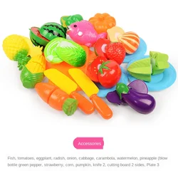 Interactive Kitchen Fruit and Vegetable Play Set - Educational Toy (20 set A)