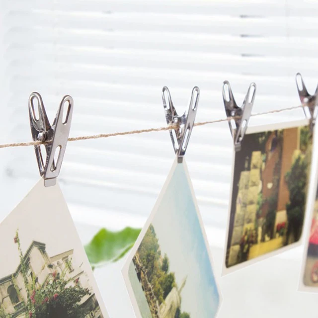 40 db Praktikus Rozsdamentes Acél Ruhák Csapok Klipek Zokni Bilincsek Papír Kézműves Dekorációs Mini Méret - Image 2