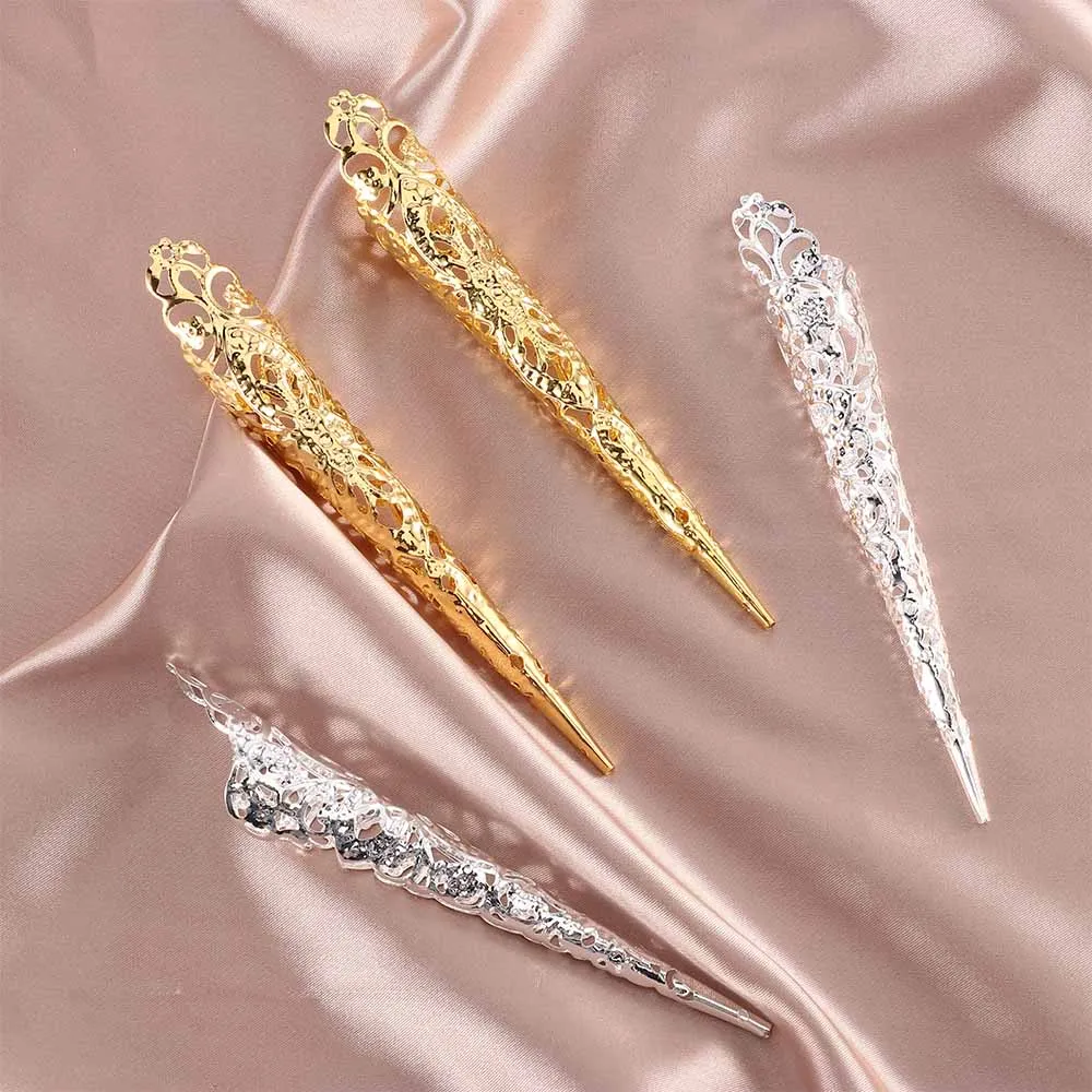 5 Pcs Ancient Costume Antique Style Queen Nail Rings Set Knuckle Finger Ring Finger Tip Protection Belly Dance Accessories