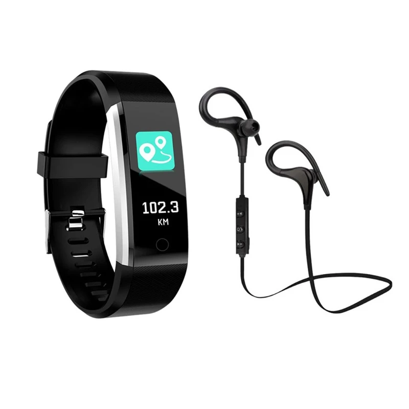 2 Pcs Accessories 1 Pcs Sports Wireless Headphone Sweatproof Bluetooth Headset with Mic 1Pcs 115Plus Bluetooth Waterproof Wat