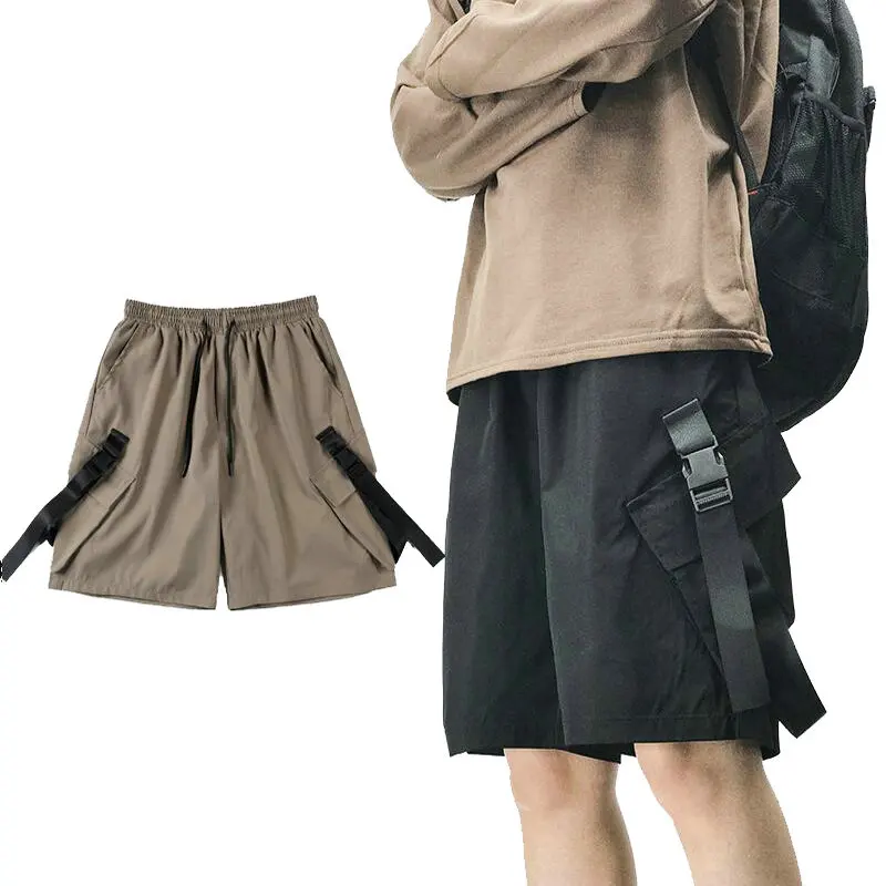 Men's Cargo Shorts Streetwear Hip Hop Jogging Men Casual Shorts Multi Pockets Baggy Ribbons Design Male Summer Shorts Homme Men's Cargo Shorts Streetwear Hip Hop Jogging Men Casual Shorts Multi Pockets Baggy Ribbons Design Male Summer Shorts Homme