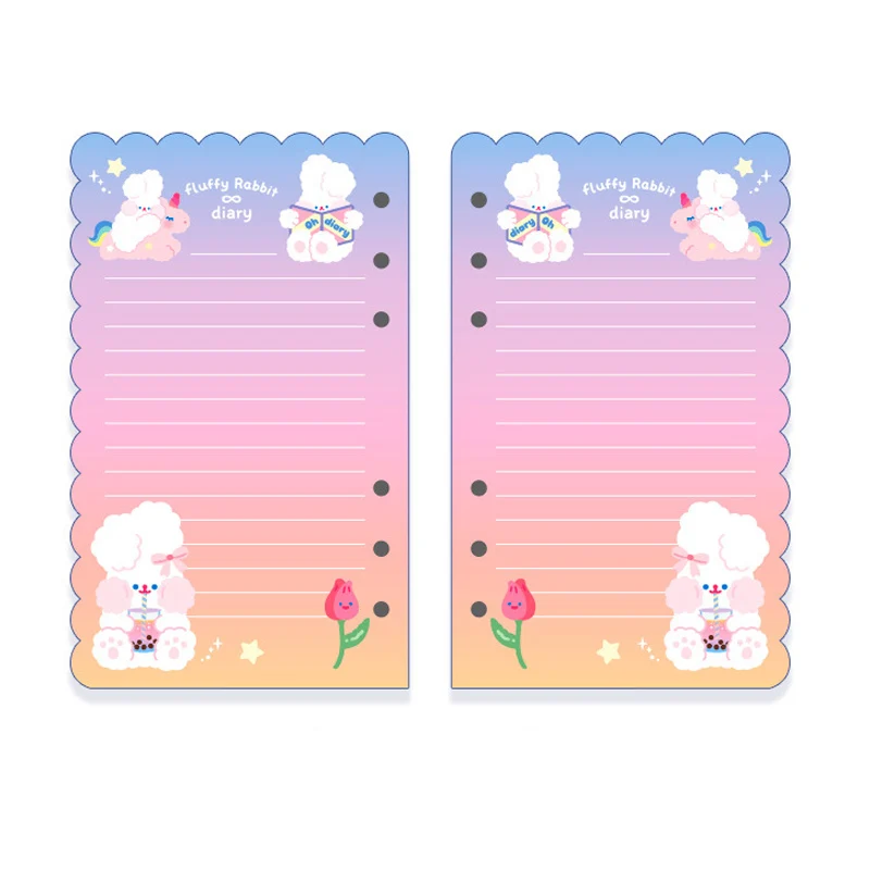 a6 notebook and journals refill spiral planner replacement inner papers cute kawaii weekly grid blank line diary filler paper notebooks aliexpress