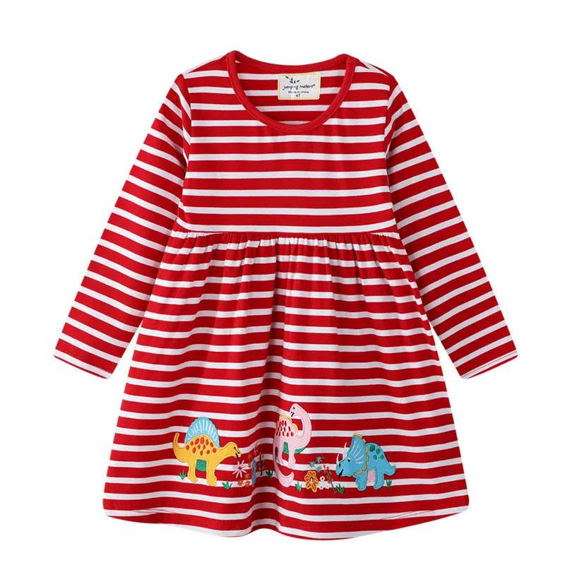 

Applique Princess Dresses Long Sleeve Girls Clothes For Christmas Party Costume Autumn Spring Child Animals Dress