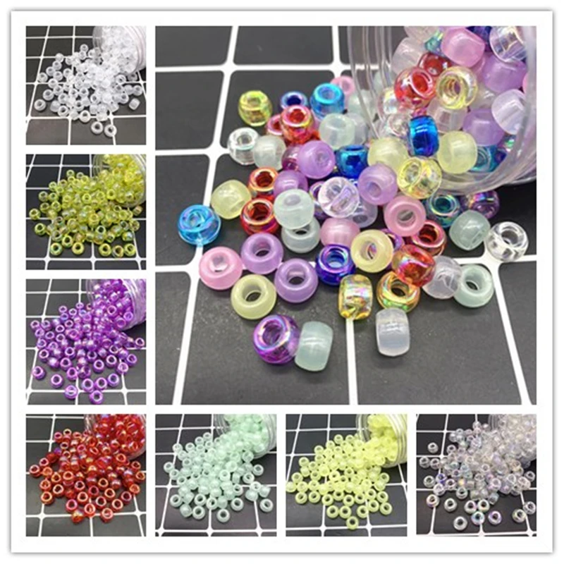 

New 50pcs 6x8mm Loose Beads Bracelet Accessories Large Hole beads DIY Bracelet Earrings Charms Beads For Jewelry Making