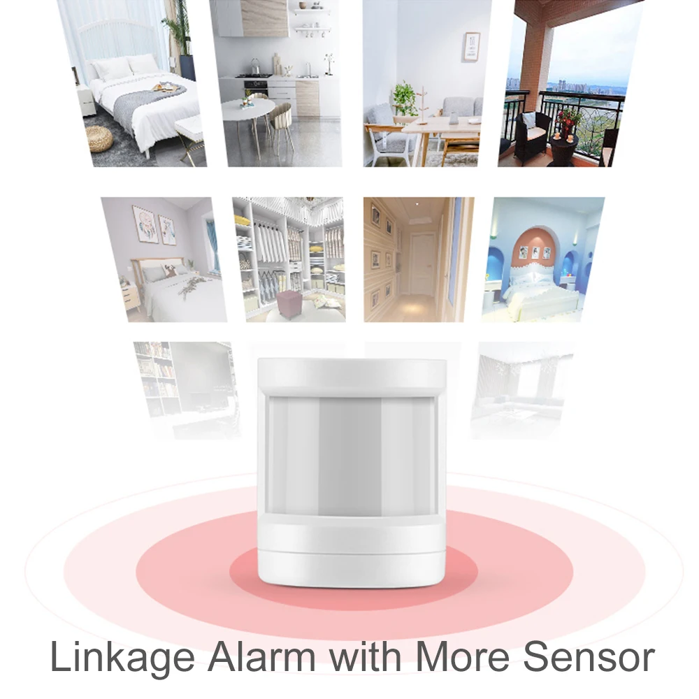 Беспроводной смарт датчик движения Tuya ZigBee Wi Fi детектор с питанием от