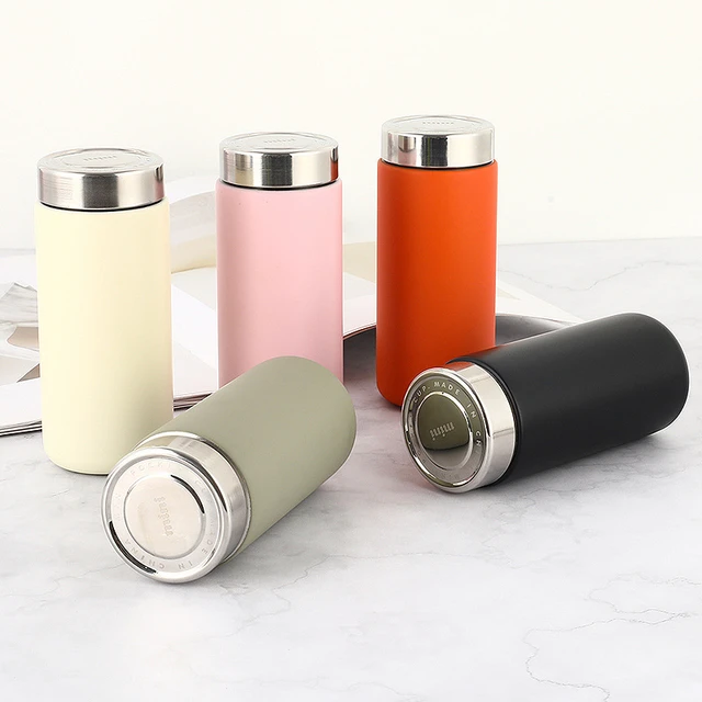 200ml 304/316 Stainless Steel Thermos Cup Portable Pocket Cup Mini Cute  Simple Small Capacity Gift Cup Water Bottles Thermos