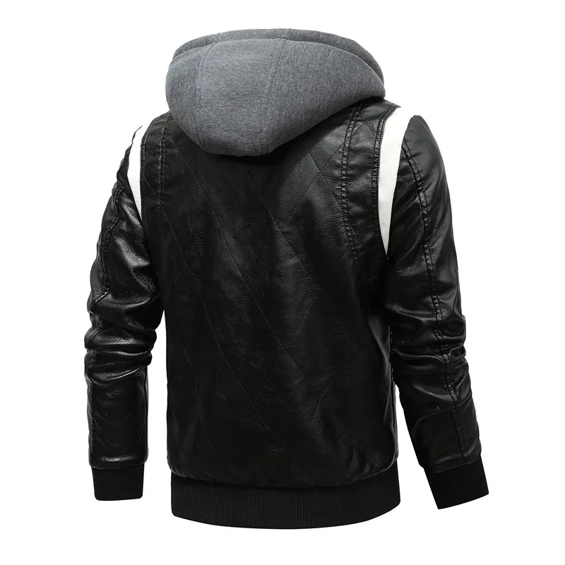 Spring Autumn Leather Men's Jacket Scorpion Embroidery Motorcycle Jackets Coats Male Slim Fit Leather Windbreaker Bomber Jackets real leather jacket mens Casual Faux Leather