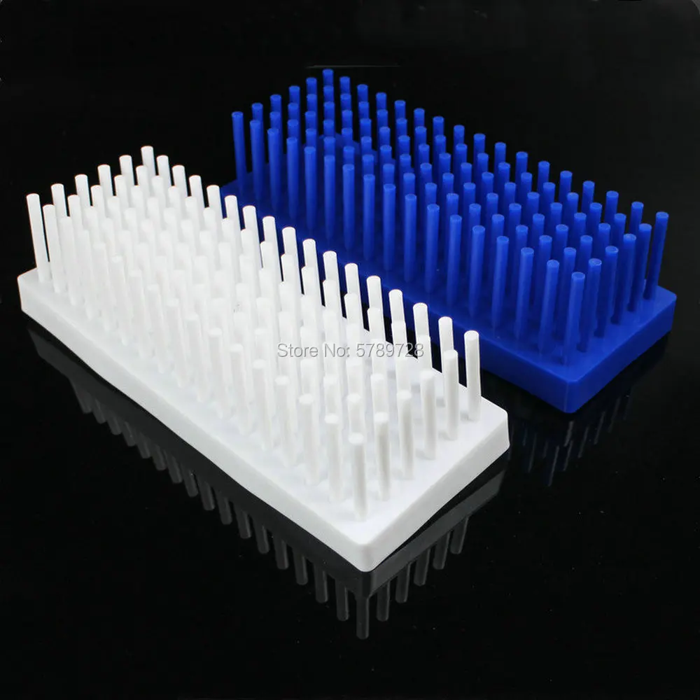 1pc 102-column Plastic column-type test-tube rack The tube can be inserted upside down shelf for drying test tubes