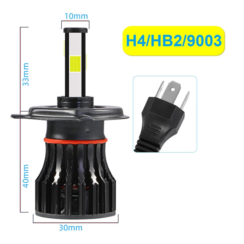

H4/HB2/9003 2Pcs/Set Mini Car Vehicle LED Headlights With LED Driver Aviation Aluminium 6063 6500K Waterproof