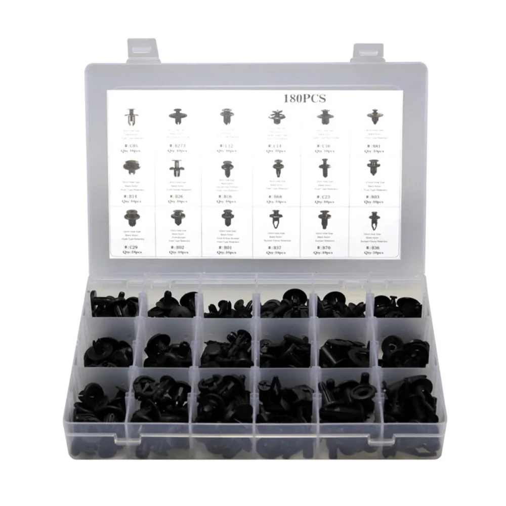 180 шт. зажим+ инструмент для удаления для кузова автомобиля Honda пластиковые заклепки отделка двери крепеж