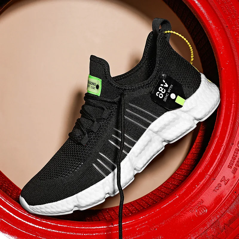 

Outdoor Jogging Men Running Shoes Mesh Breathable Athletic Sports Sneakers Male Footwear Custom Logo Packing for Drop Shipping