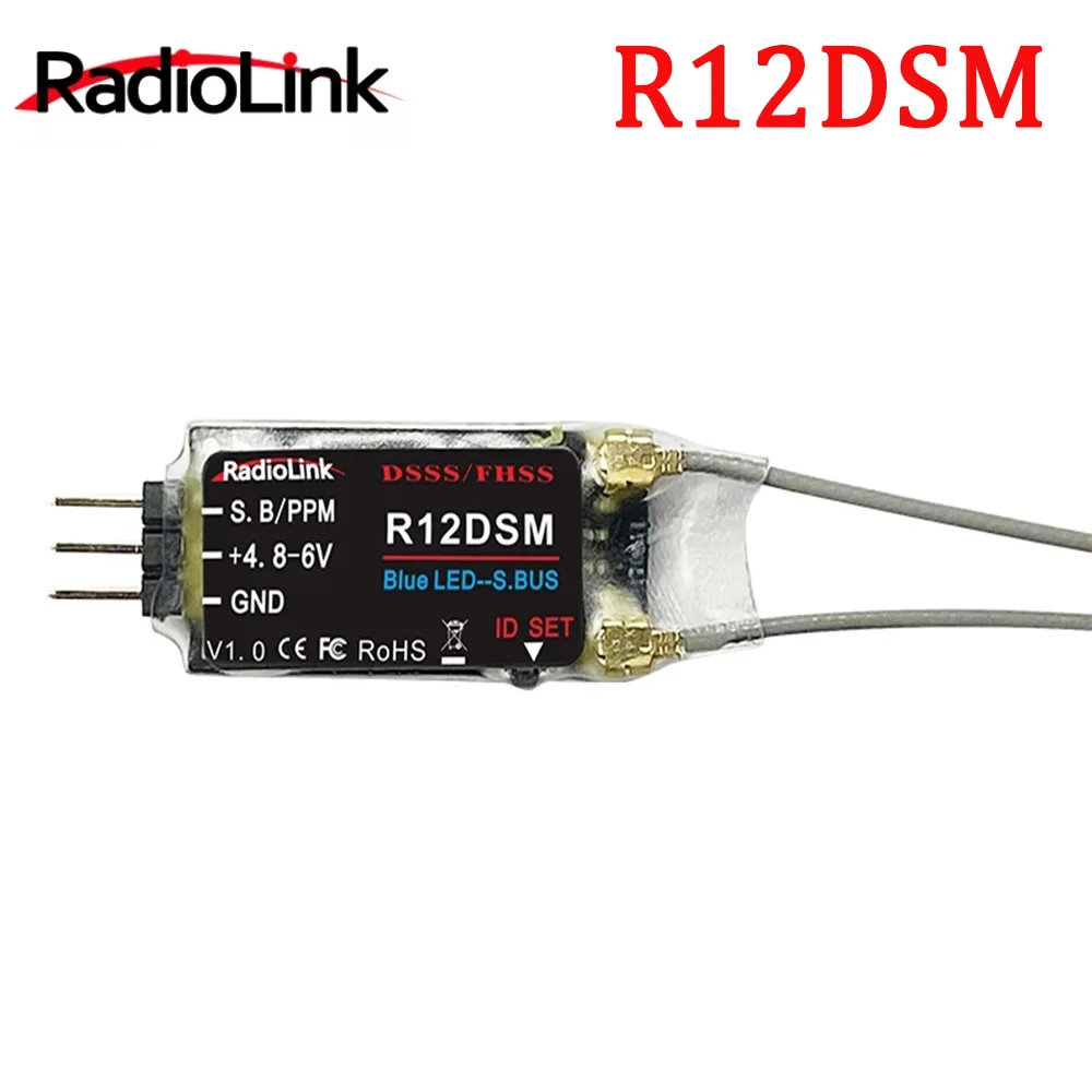Радиоприемник R12DSM 2 4G 12CH DSSS приемник FHSS для передатчика AT9 AT9S AT10 AT10II | Игрушки и