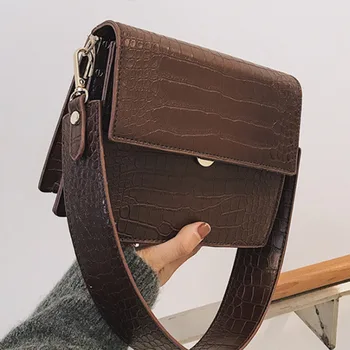 

Women Bag Crocodile Pattern Shoulder Messenger Bag Luxury Handbags Designer Handbags Women 2020 New PU Leather Purse Sac #T2G