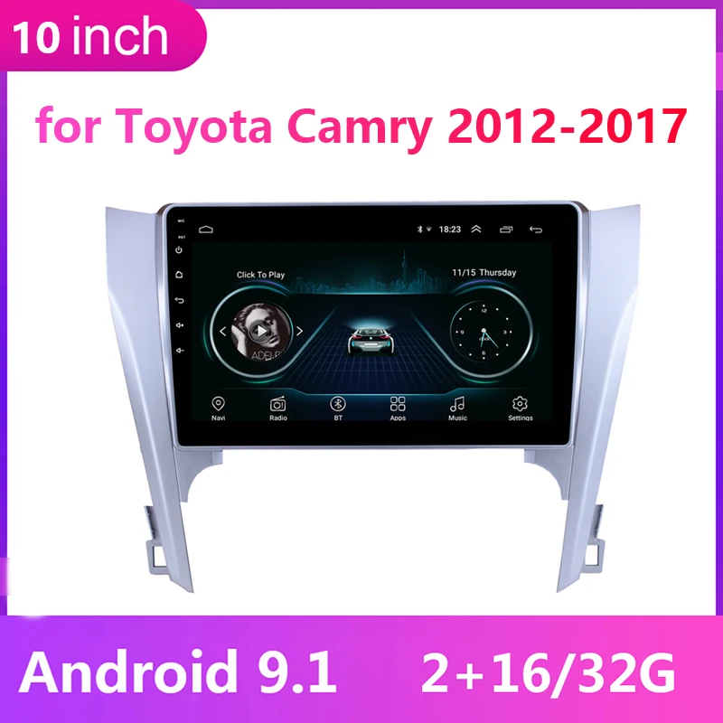 Автомагнитола 2 din 10 дюймов Android 9 1 для Toyota Camry 8 50 55 2012 2013 2014 2015 2016 2017 Автомобильный