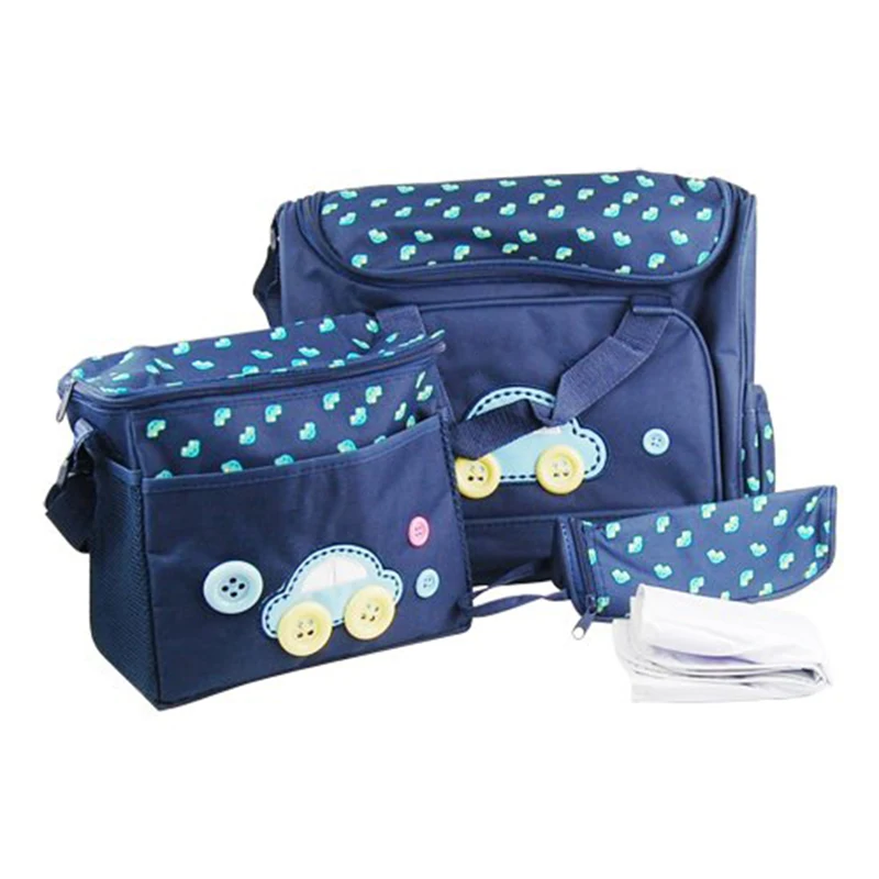 4 PCs Women Multifunction Mummy Diaper Bag Handbags Waterproof Maternity Baby Carriage Bag Large capacity Mummy Pack Suits HWC