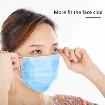 

10/20/50pcs Disposable Anti-infection Mask Prevent Droplets Mask 3 Layers Fabric Anti Dust Bacterial Protective Mouth Cover