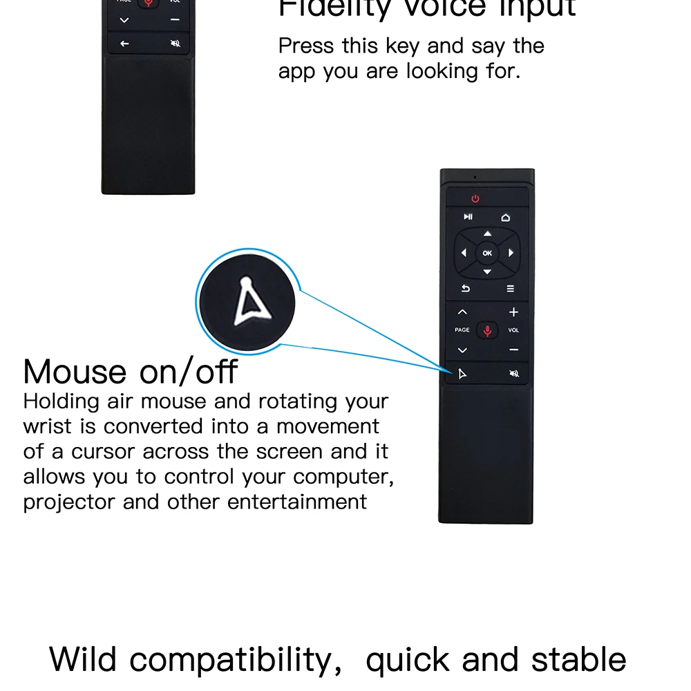 VIRCIA пульт дистанционного управления MT12 Голосовое управление IR Learning 2,4G беспроводной пульт дистанционного управления Fly AirMouse для Android tv box AM6 X2CUBE H96