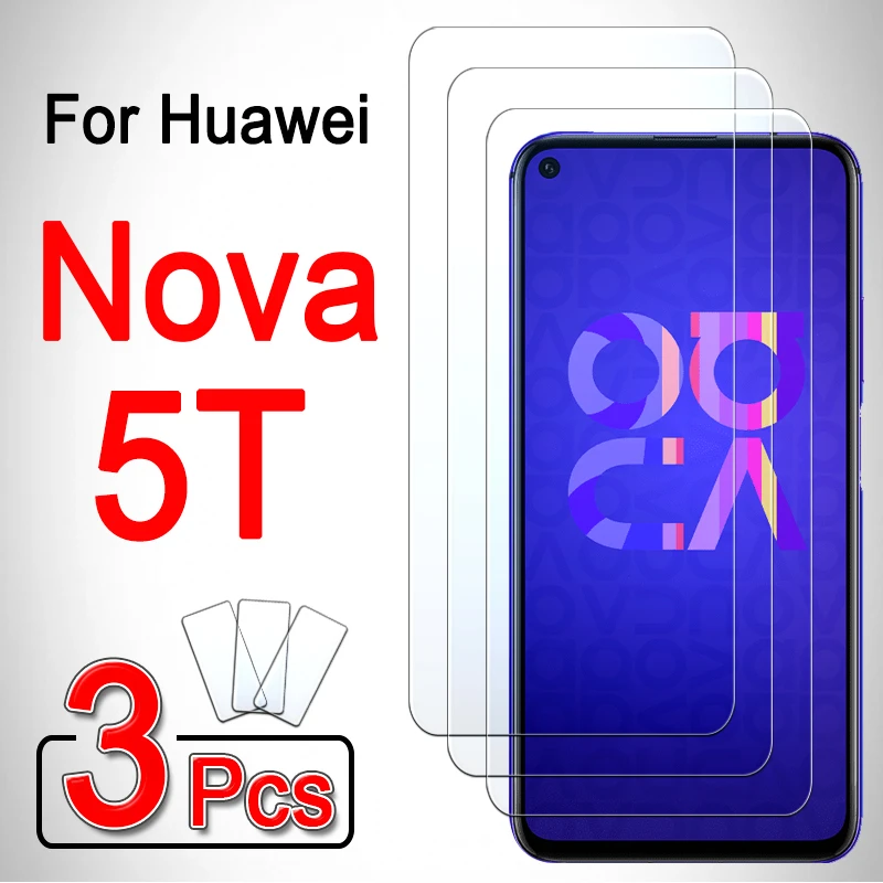 1 3 шт. для huawei nova 5 t защита экрана t5 бронированное защитное стекло на wuawei huawai huawie