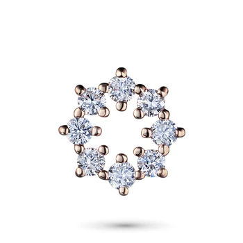 

Pendant in red gold with diamonds
