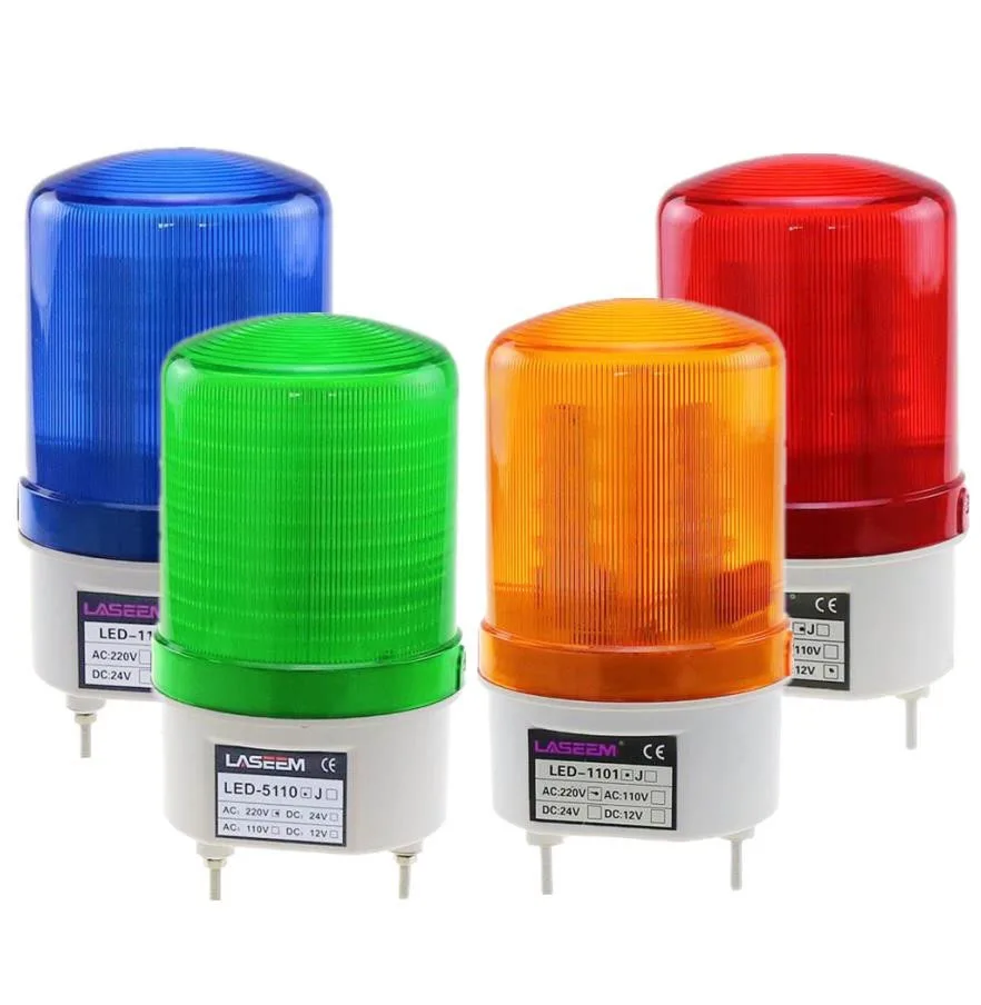 

Rotating rotary LED strobe Alarm Lamp light siren yellow blue red green LED warning light No voice 12V 24V 110V 220V