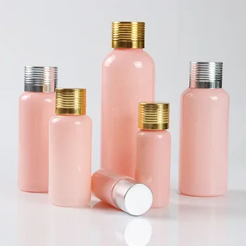 

Empty Water Bottle 10-60ml Travel Makeup Container Pink Portable Plastic Bottle Skincare Essential Oil Toning Lotion Bottle