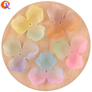 

Cordial Design 35*38mm 100Pcs Jewelry Accessories/Acrylic Beads/Rubber Effect/Earring Findings/Flower Shape/Hand Made/DIY Beads
