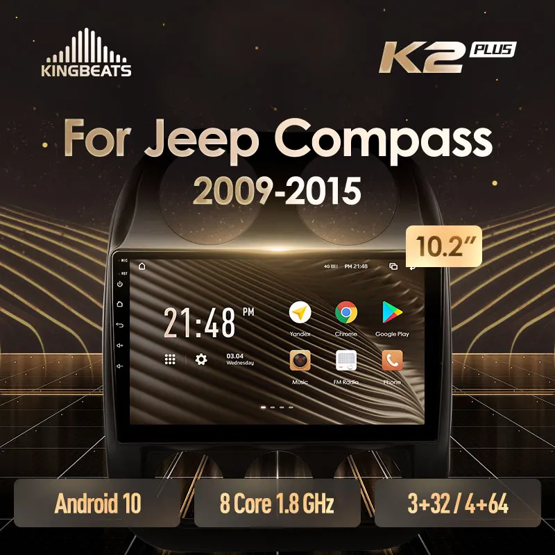 KingBeats штатное головное устройство For Jeep Compass 1 MK 2009 2015 GPS Android 10 автомагнитола на
