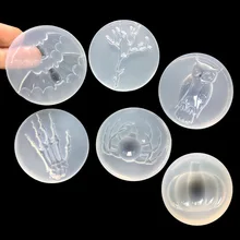 Popular1PC Halloween Series Pendant DIY Silicone Mold Dried Flower Jewelry Accessories Tools Equipments Resin Molds