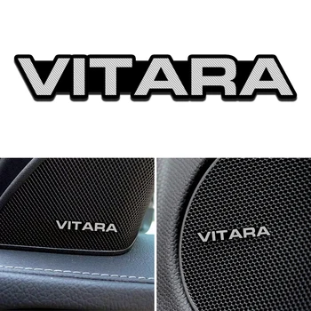 

4pcs Speaker aluminum 3D sticker horn sound letter stickers for Suzuki VITARA car styling badge decorat