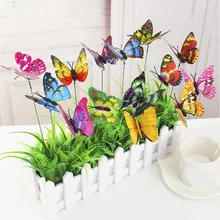 Creative Garden Ornament 3D Lawn Craft Outdoor on Sticks 10 Pcs/Pack Luminous Yard Grassland Artificial Lawn Decoration